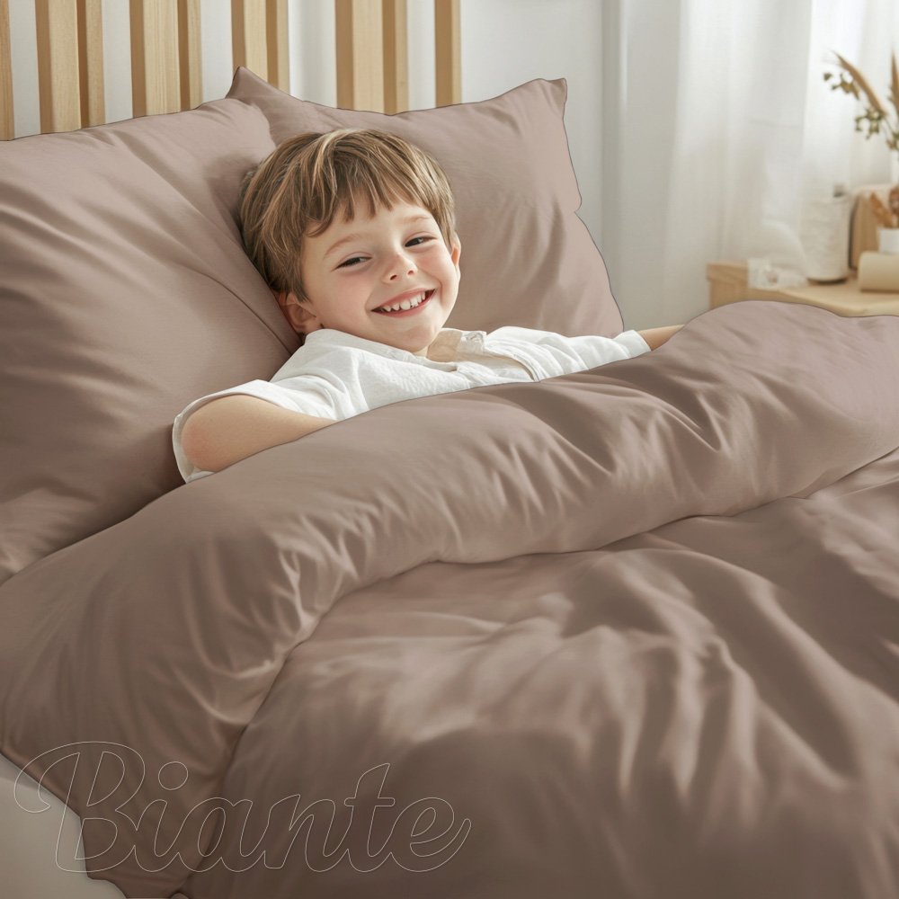 Dětské bavlněné povlečení do postýlky Moni MO-071 Šedohnědé - Biante.cz