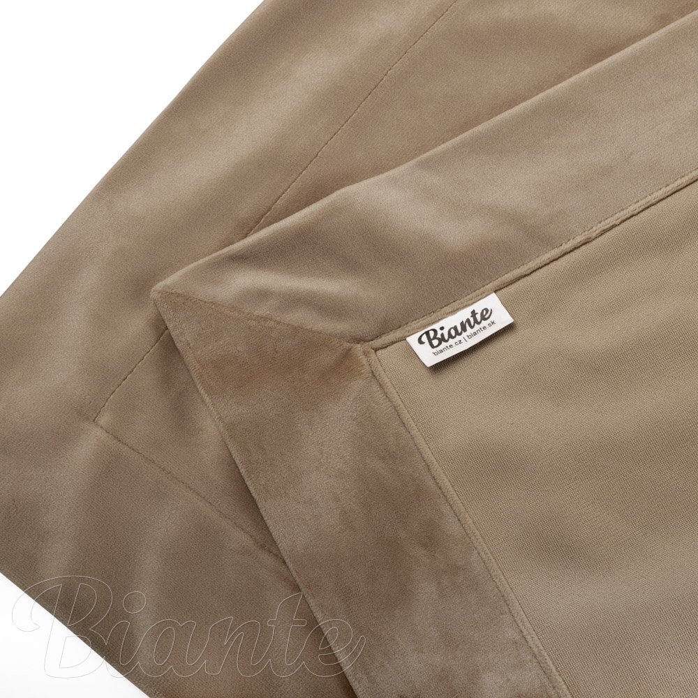 Sametový přehoz na postel Velvet Premium SVP-034 Kávově hnědý - detail 3 - Biante.cz Sametový přehoz na postel Velvet Premium SVP-034 Kávově hnědý - detail 3 - Biante.cz