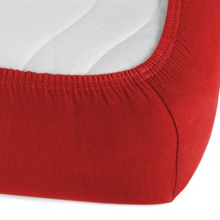 Jersey napínacie prestieradlo na vysoký matrac JR-007 Sýto červené - detail 1 - Biante.sk