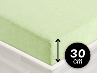 Froté napínacie prestieradlo na vysoký matrac FR-018 Pastelovo zelené - Biante.sk Froté napínacie prestieradlo na vysoký matrac FR-018 Pastelovo zelené - Biante.sk