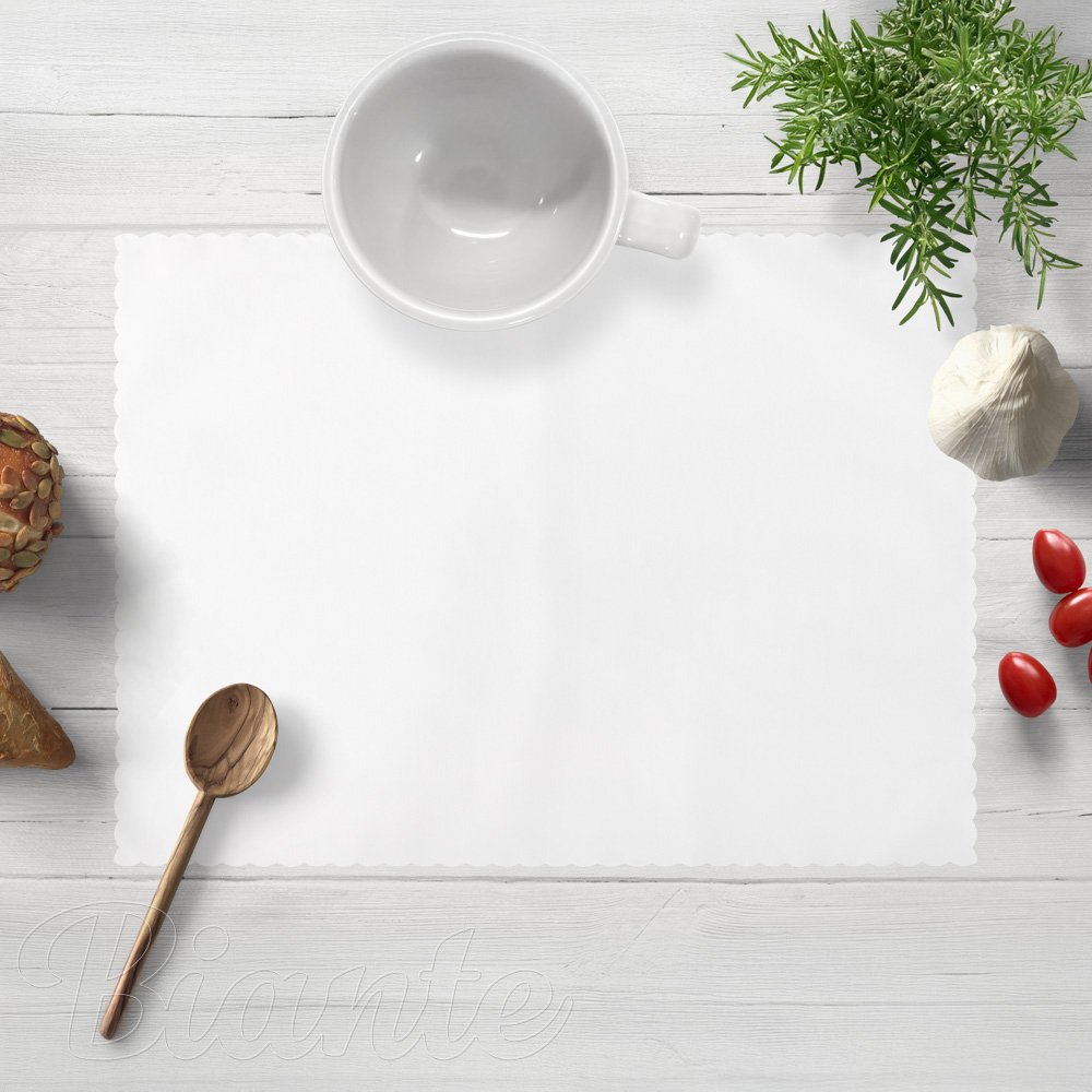 Teflonové prostírání na stůl TF-068 Bílé bez vzoru - Biante.cz