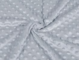 Dětská látka Minky 3D puntíky MKP-050 Stříbrnošedá - šířka 150 cm - detail 1 - Biante.cz