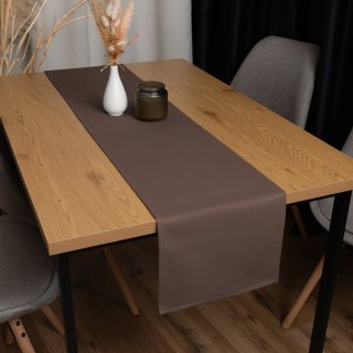 Dekorační běhoun na stůl BKS-409 Čokoládově hnědý - detail 1 - Biante.cz