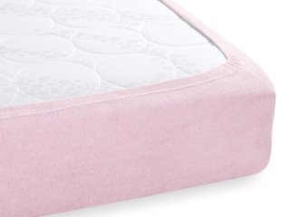 Froté napínacie prestieradlo na vysoký matrac FR-032 Púdrovo ružová - detail 1 - Biante.sk Froté napínacie prestieradlo na vysoký matrac FR-032 Púdrovo ružová - detail 1 - Biante.sk