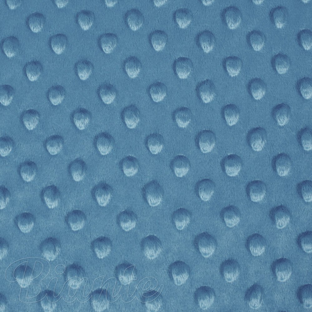 Dětská látka Minky 3D puntíky MKP-044 Kovově modrá - šířka 150 cm - detail 6 - Biante.cz