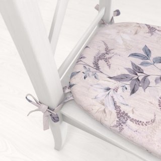 Oblý podsedák PML-053 Pnoucí lístky na béžovém - 39x37x3 cm - detail 1 - Biante.cz