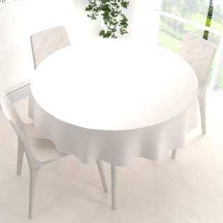 Sametový kulatý ubrus Velvet Premium SVP-024 Krémově bílý - detail 1 - Biante.cz