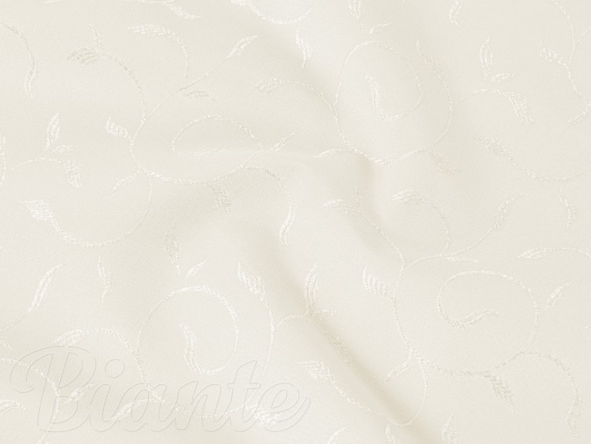Teflonová látka na ubrusy TF-026 Pnoucí lístky - smetanová - šířka 160 cm - detail 1 - Biante.cz