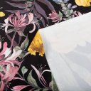 Sametová látka Tamara TMR-019 Zahradní květy na černém - šířka 150 cm - detail 5 - Biante.cz