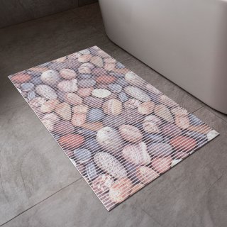 Kúpeľňová penová rohož / predložka PRO-028 Červeno-modré kamene - metráž šírka 65 cm - detail 1 - Biante.sk