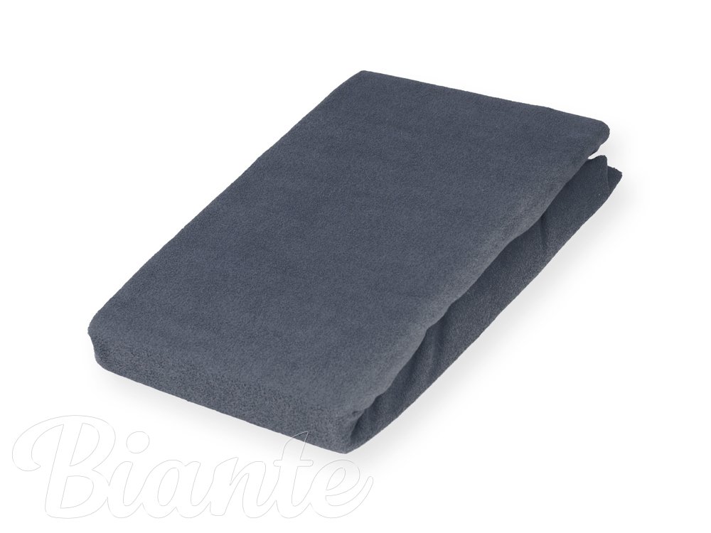 Dětské froté napínací prostěradlo do postýlky FR-029 Antracitově šedé - detail 3 - Biante.cz
