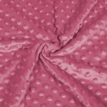 Dětská látka Minky TOP 3D puntíky MKP-057 Ostružinová - šířka 170 cm - detail 1 - Biante.cz