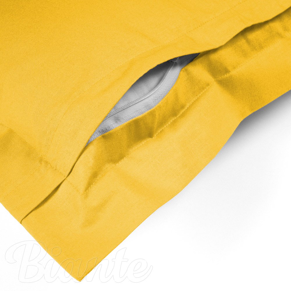 Bavlněný povlak na polštář s lemem Moni MO-069 Žlutý - detail 1 - Biante.cz