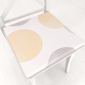 Sametový čtvercový podsedák Tamara TMR-023 Žluté a šedé designové kruhy na smetanovém - 38x38x3 cm - Biante.cz Sametový čtvercový podsedák Tamara TMR-023 Žluté a šedé designové kruhy na smetanovém - 38x38x3 cm - Biante.cz