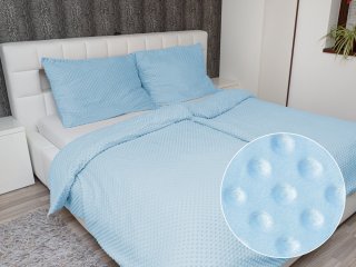 Hřejivé ložní povlečení Minky 3D puntíky MKP-008 Nebeské modré - Biante.cz Hřejivé ložní povlečení Minky 3D puntíky MKP-008 Nebeské modré - Biante.cz