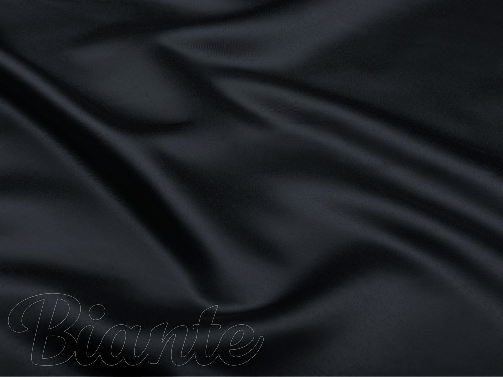 Látka polyesterový satén LUX-026 Černá - šířka 150 cm - detail 5 - Biante.cz
