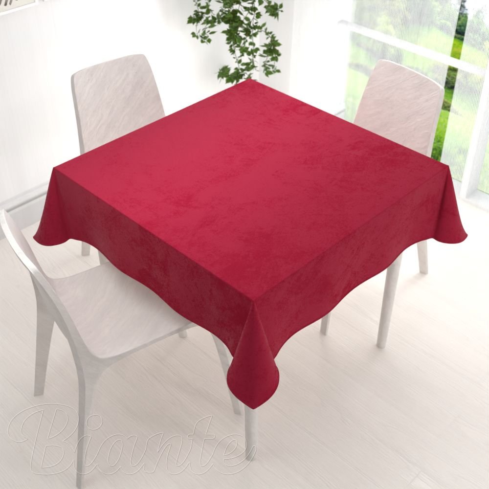 Sametový čtvercový ubrus Velvet Premium SVP-007 Malinově červený - detail 1 - Biante.cz Sametový čtvercový ubrus Velvet Premium SVP-007 Malinově červený - detail 1 - Biante.cz