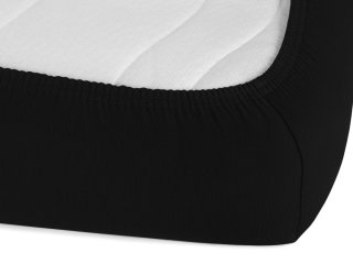 Jersey napínacie prestieradlo na extra vysoký matrac JR-030 Čierne - detail 1 - Biante.sk Jersey napínacie prestieradlo na extra vysoký matrac JR-030 Čierne - detail 1 - Biante.sk