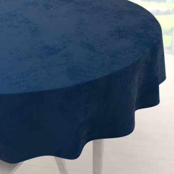Sametový kulatý ubrus Velvet Premium SVP-029 Námořnická modrá - Biante.cz