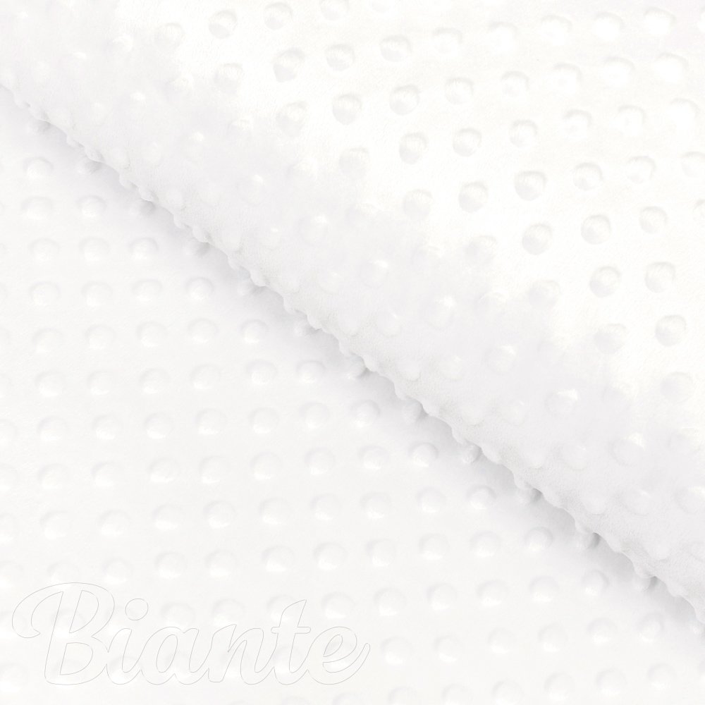 Dětská látka Minky 3D puntíky MKP-016 Krémově bílá - šířka 150 cm - Biante.cz
