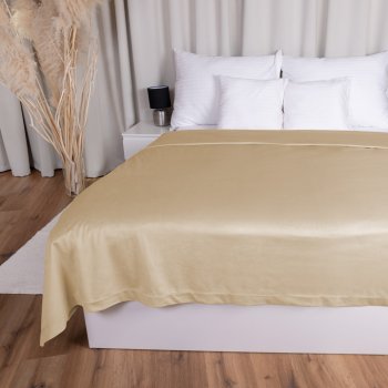 Sametový přehoz na postel Velvet Premium SVP-006 Pískově béžový - Biante.cz