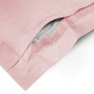 Bavlnená obliečka na vankúš s lemom Moni MO-048 Púdrovo ružová - detail 1 - Biante.sk Bavlnená obliečka na vankúš s lemom Moni MO-048 Púdrovo ružová - detail 1 - Biante.sk