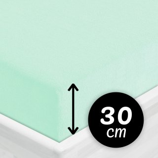 Froté napínací prostěradlo na vysokou matraci FR-034 Mintové - Biante.cz