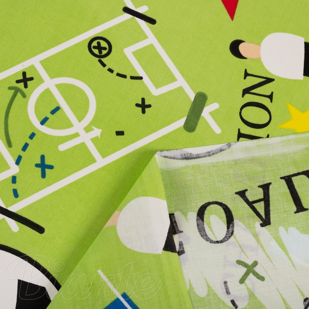 Detská bavlnená látka/plátno Sandra SA-645 Futbal to je hra - na zelenom - šírka 160 cm - detail 4 - Biante.sk
