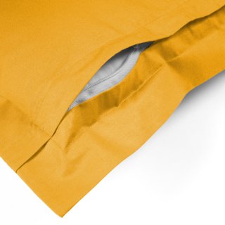 Bavlněný povlak na polštář s lemem Moni MO-082 Pampeliškově žlutý - detail 1 - Biante.cz