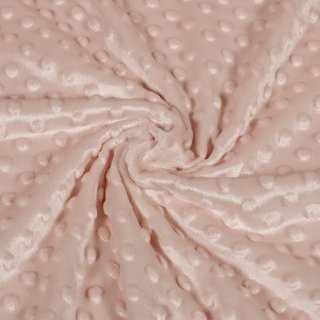 Dětská látka Minky 3D puntíky MKP-024 Tmavě béžová - šířka 150 cm