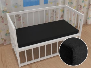 Dětské froté napínací prostěradlo do postýlky FR-030 Černé - Biante.cz Dětské froté napínací prostěradlo do postýlky FR-030 Černé - Biante.cz