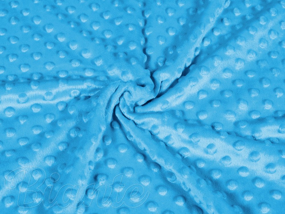Dětská látka Minky 3D puntíky MKP-034 Modrá - šířka 150 cm - detail 1 - Biante.cz Dětská látka Minky 3D puntíky MKP-034 Modrá - šířka 150 cm - detail 1 - Biante.cz