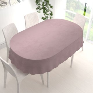 Sametový oválný ubrus Velvet Premium SVP-002 Starorůžový - detail 1 - Biante.cz