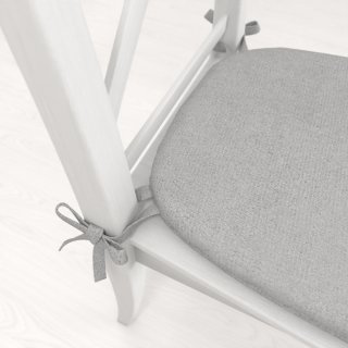 Oblý podsedák z imitace broušené kůže Alcantara ALC-020 Světlý béžovošedý - 39x37x3 cm - detail 1 - Biante.cz
