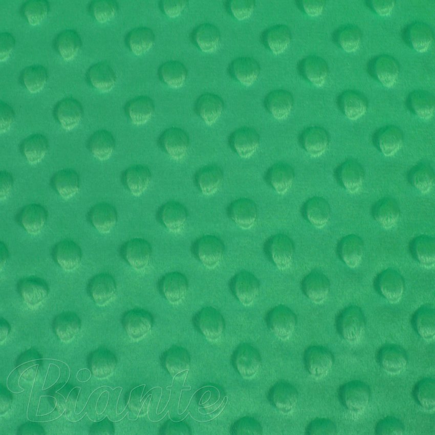 Dětská látka Minky TOP 3D puntíky MKP-054 Sytě zelená - šířka 170 cm - detail 6 - Biante.cz