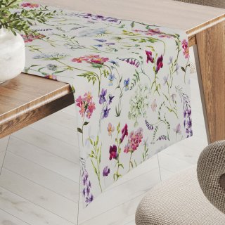 Dekorační běhoun na stůl PML-098 Luční květiny na smetanovém - Biante.cz Dekorační běhoun na stůl PML-098 Luční květiny na smetanovém - Biante.cz
