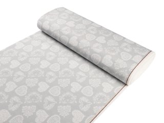 Dekorační látka PML-071 Srdce s ornamenty na šedém - šířka 150 cm - detail 1 - Biante.cz Dekorační látka PML-071 Srdce s ornamenty na šedém - šířka 150 cm - detail 1 - Biante.cz