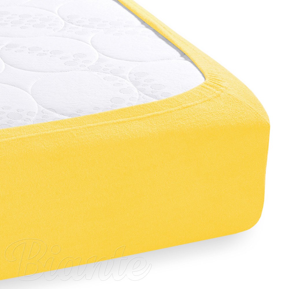 Detské froté napínacie prestieradlo do postieľky FR-003 Žlté - detail 2 - Biante.sk