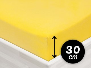 Jersey napínacie prestieradlo na vysoký matrac JR-003 Žlté - Biante.sk Jersey napínacie prestieradlo na vysoký matrac JR-003 Žlté - Biante.sk