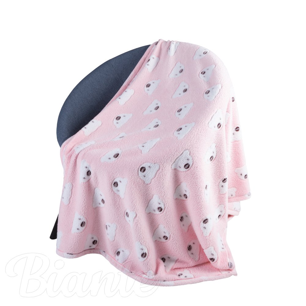 Dětská mikroplyšová deka MIP-028 Medvídci na růžovém - Biante.cz