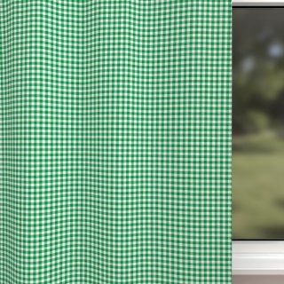 Dětský bavlněný závěs na míru Sandra SA-058 Zeleno-bílé kostičky - detail 1 - Biante.cz