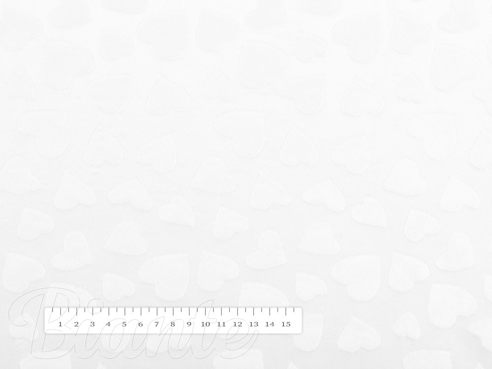 Dětská látka Minky hladká MKH-008 Srdíčka - Sněhově bílá - šířka 150 cm - detail 4 - Biante.cz Dětská látka Minky hladká MKH-008 Srdíčka - Sněhově bílá - šířka 150 cm - detail 4 - Biante.cz