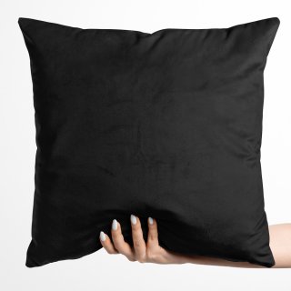 Sametový povlak na polštář Velvet Premium SVP-023 Černý - Biante.cz