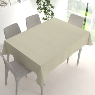 Obdélníkový ubrus/imitace broušené kůže Alcantara ALC-021 Krémový - detail 1 - Biante.cz