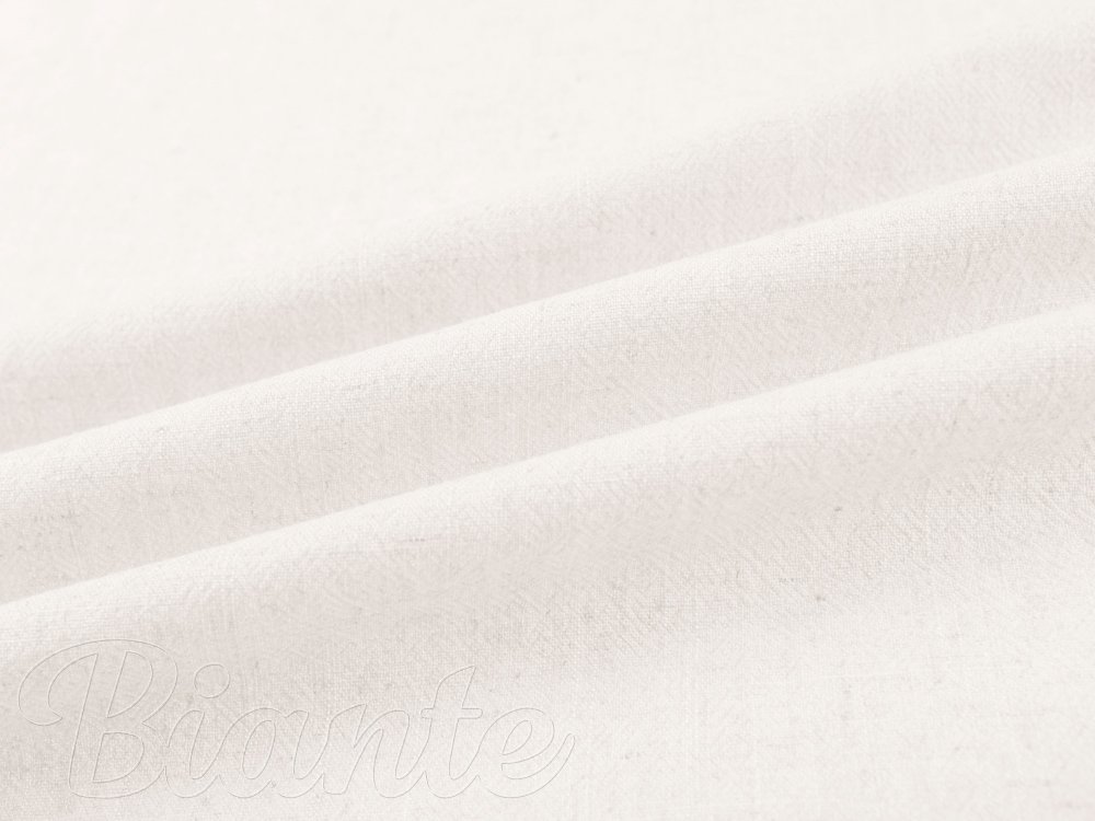 Lněná látka LEN-015 Smetanová - metráž šířka 140 cm - detail 6 - Biante.cz