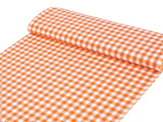 Dekorační látka Rebeka RE-005 Oranžovo-bílá kostka střední - šířka 140 cm - detail 1 - Biante.cz Dekorační látka Rebeka RE-005 Oranžovo-bílá kostka střední - šířka 140 cm - detail 1 - Biante.cz