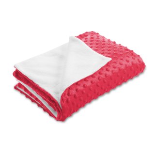 Dětská oboustranná deka Minky puntíky/Polar MKP-019 Jahodová červená - Biante.cz Dětská oboustranná deka Minky puntíky/Polar MKP-019 Jahodová červená - Biante.cz