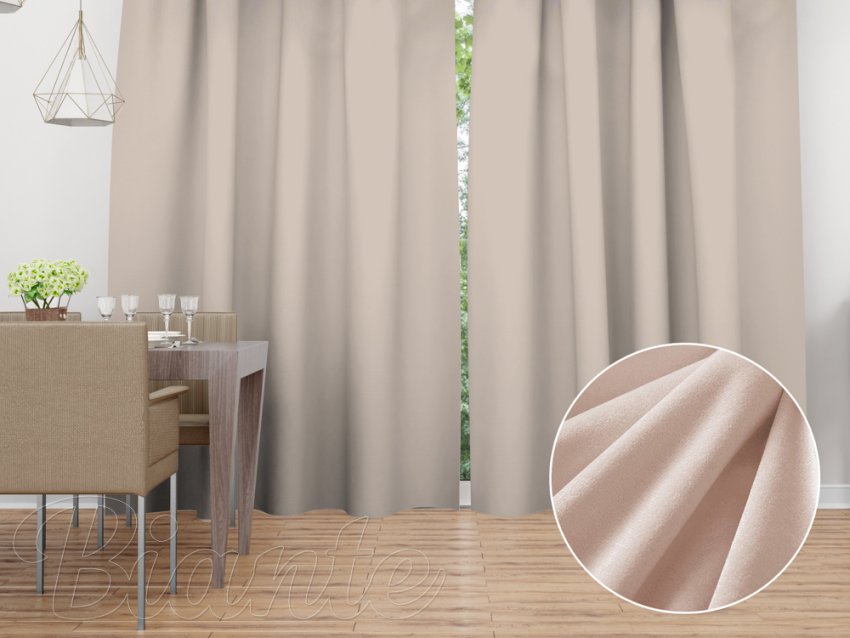 Sametový závěs Velvet Premium SVP-020 Béžový - šířka 135 cm - Biante.cz