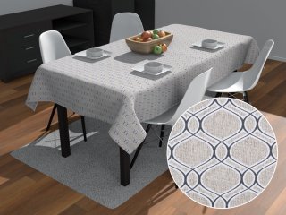 Dekorační obdélníkový ubrus Leona LN-124 Geometrický vzor na režném - Biante.cz Dekorační obdélníkový ubrus Leona LN-124 Geometrický vzor na režném - Biante.cz