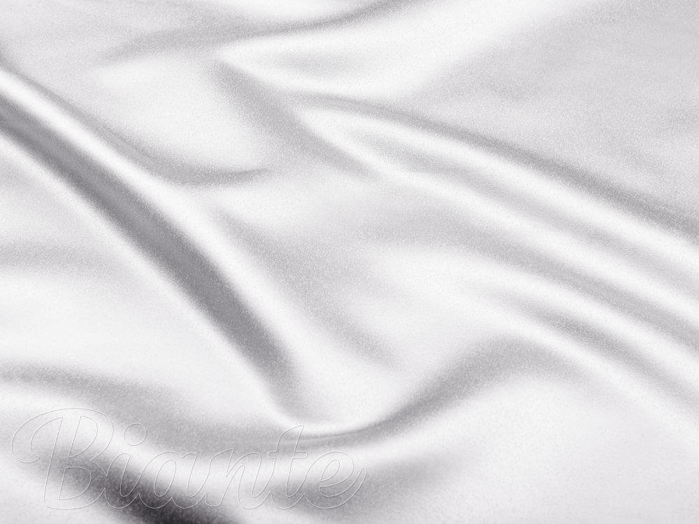 Látka polyesterový satén LUX-034 Svetlo strieborná - šírka 150 cm - detail 5 - Biante.sk